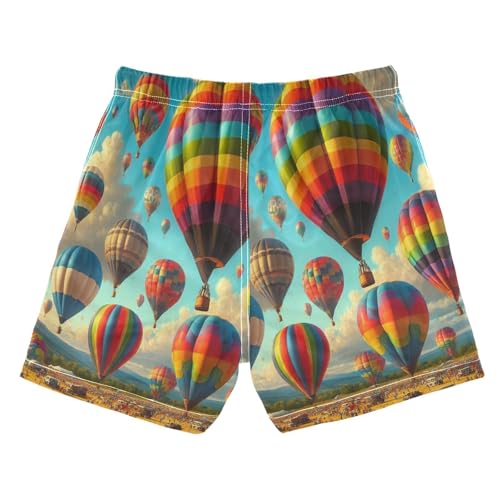 Hot Balloon Colorful Boys Swim Trunks Quick Dry Toddler Swimsuit Boy Board Shorts Swimwear Bathing Suits XS2