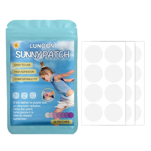 ETUCYNG Adhesivo de protección solar, adhesivo de reconocimiento UV, recordatorio de cambio de color, recuerdo de nuevo recuerdo, imprescindible para la playa, parche transparente para niños, adultos