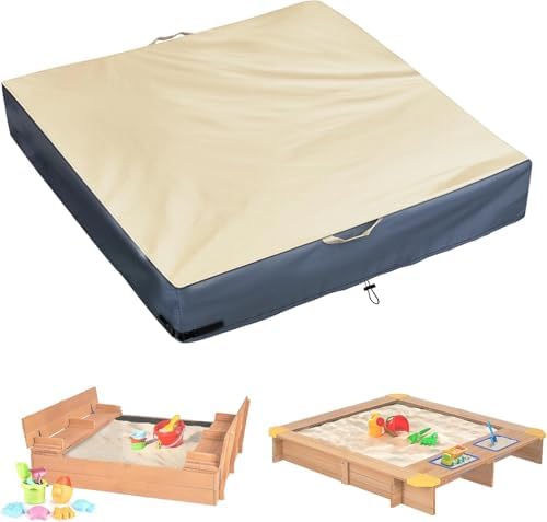 Square Sandbox Cover 60″ x 60″ x 8″ 600D Sand Protection