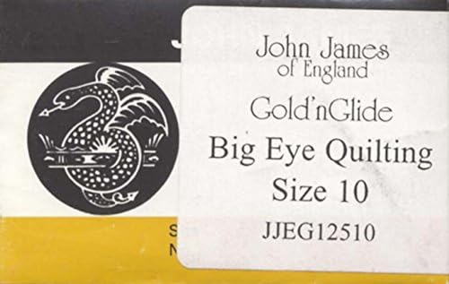 Gold'n Glide Big Eye Quilting Needles -Size 10 10/Pkg