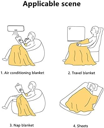 Miniatura 5 de SLNFXC - Manta con peso de color sólido, colcha súper suave en la cama, oficina y aire acondicionado (color gris, tamaño 70.9 x 78.7in)