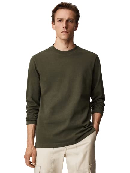 Image of London Crew Round Neck Full Sleeve Regular Fit Casual Cotton Plain Solid Tshirt for Men Full-Solid-23