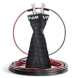 Redmoo Cuerda de Saltar Cuerda de Saltar de Speed ​​Rope Sport con rodamiento de Bolas Profesional y Cables de Acero Ajustables para Adultos Crossfit, Boxeo, Deporte y Entrenamiento HIIT, MMA