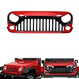 CARPLUS Grille Grill Red Angry Bird Bumper Hood Fit For Jeep Wrangler JK & Unlimited 2007 2008 2009 2010 2011 2012 2013 2014 2015 2016 2017