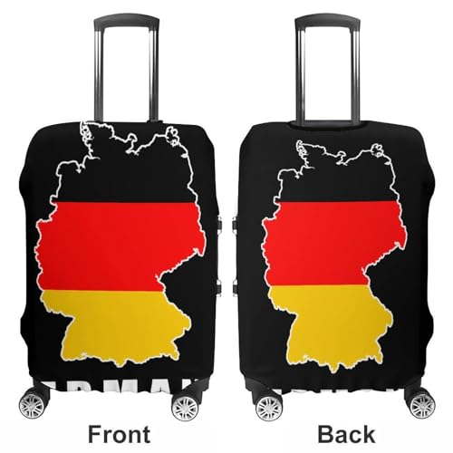 Germany German Map Flag Luggage Covers Washable Travel Suitcase Cover Elastic Baggage Protector3