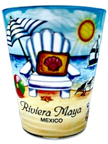 Riviera Maya Mexiko Strandkorb Unterteil Design Schnapsglas