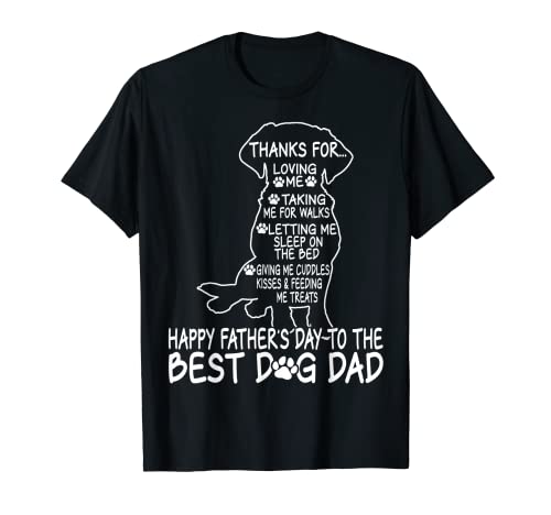 Feliz día del padre al mejor padre perro a juego con papá orgulloso Camiseta