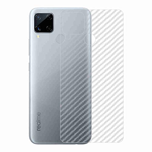 Image of Compatible with Oppo Realme C15 Back Screen Protective Film Carbon Fiber Skin Transparent Screen Guard Sticker