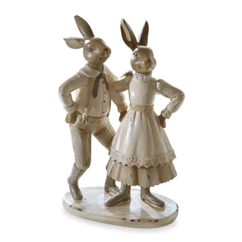 Lapins en résine peints à la main Loberon décor d'exception
