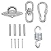 VORCOOL 1 Set di ganci per amaca sedia in legno Set Swing Outdoor Snap Hook Heavy Duty per yoga parco giochi argento