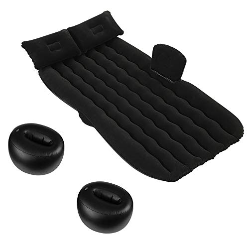 KKmoon Colchón Coche Inflable,Colchón Coche Asientos Traseros con Dos Almohadas de Aire,con Bomba Infladora Universal(131 x 75cm)