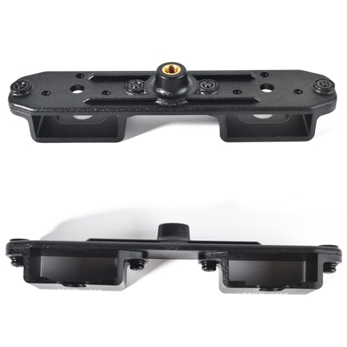 Image of HYS Dual CB Radio & Shoulder Speaker Mic with Belt Clip or Round Knob Mount Base Holder, Walkie Talkie Mounting Holder with 1 /4 inch-20 Threading