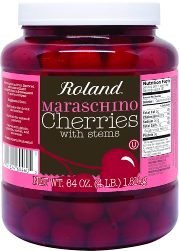 Roland Premium Maraschino Cherries With Stems, 10 Ounce Jar, Pack of 2 image 5