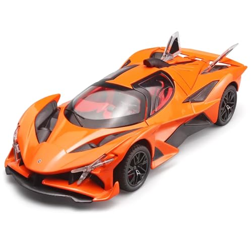 Image of 1:24 Big Apollo Evo Super Car Toy Car Metal Pull Back Diecast Car with Openable Door and Sound Light, Gifts Toys for Kids,black