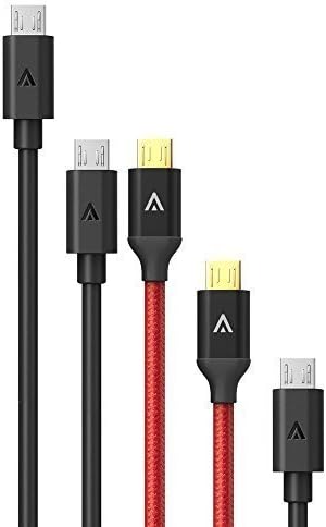 Anker AK-B7102014 2 Nylon Braided and 3 Regular Micro USB Cables Combo in Assorted Lengths for Smartphones - 5 Pack