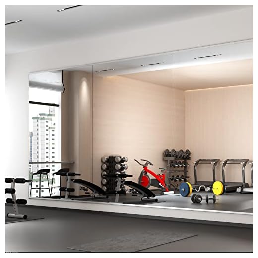 Murrey Home Gym Mirror|48" x 32" Large Wall-Mounted Mirror|Bathroom Mirror, Workout Mirror for Exercise, Dance Mirrors for Fitness, Dancing, Gymnastics, Yoga, Commercial Use, Single Piece