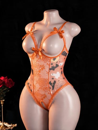 Image of Avidlove Women One Piece Lingerie Sexy Lace Babydoll Mini Bodysuit
