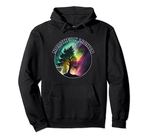 Northern Lights Aurora Borealis Souvenir Adults Kids Women Pullover Hoodie -  Northern Lights by SRD, AEBAM3Y2MWH