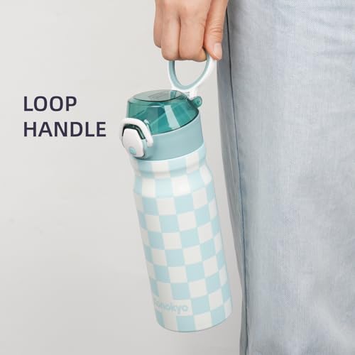 Image of Konokyo 18 oz Insulated Stainless Steel Sports Water Bottle with Straw Lid