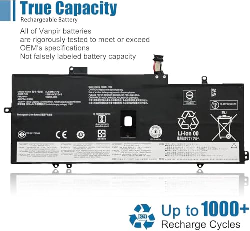Image of L18M4P72 L18C4P71 L18L4P71 Laptop Battery 15.36V 51Wh Compatible with Lenovo ThinkPad X1 Yoga 4th 5th Gen /X1 Carbon 7th 8th Gen Serie 02DL004 SB10K97642 02DL005 SB10K97643 02DL006 SB10K97644