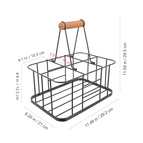 Support multifonction en acier carbone et bois pour bouteille de vin - 3