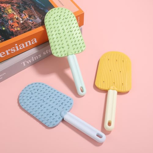Image of 3pcs Cat Tongue Combs, Double Sided Cat Grooming Tongue Brush with Comfort Grip Handle Cat Tongue Licking Hair Comb Pets Shedding Brush for Grooming Hairballs & Keeping Clean