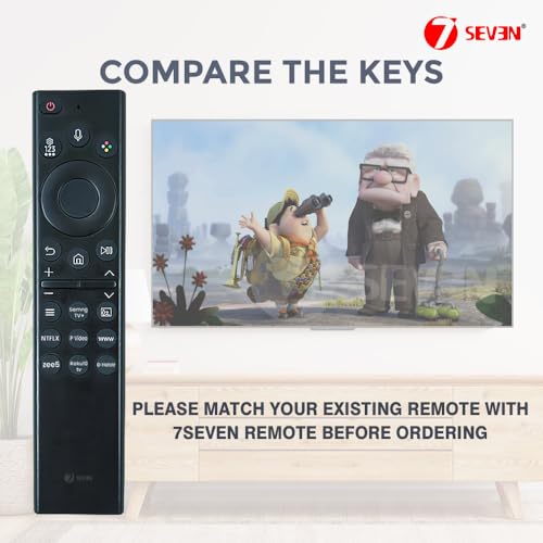 Image of 7SEVEN Compatible with Samsung TV Remote RM-G2700 V4 Model with Bluetooth Voice Command Suitable for Neo OLED 8K Gaming Series Television - Match Remotes Key by Key Exactly with Existing Remote