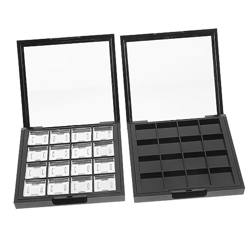 MOTHNUR 2 Juegos Caja De Sombra De Ojos Contenedor De Brillo De Labios Vacío Tapa Limpiador Colorete Paleta De Rubor Transatlántico Maquillaje Claro Paleta Z Equipo Páginas 2 Piezas * 2
