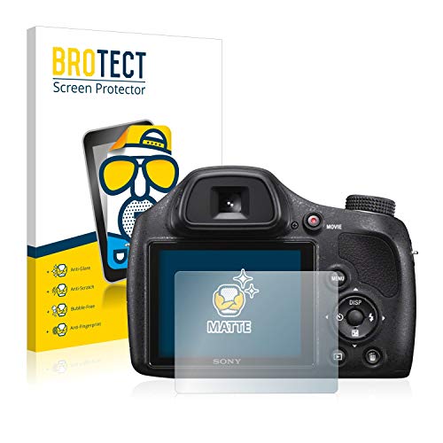 BROTECT Protector Pantalla Anti-Reflejos Compatible con Sony Cyber-Shot DSC-H400 (2 Unidades) Pelicula Mate Anti-Huellas
