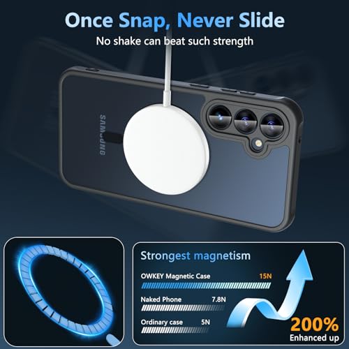 Image of For Samsung Galaxy S23 FE Case 6.4'', Magnetic Galaxy S23 FE Case Compatible with Magsafe with Screen Protector [Military-Grade Protection] Shockproof Phone Case Samsung S23 FE Protective Cover, Black