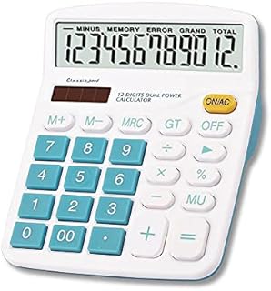 Calculadora Calculadora Calculadora Financeira de Mesa Calculadora de 12 Dígitos Tela Grande Bateria de Energia Solar Escritório em Casa Ferramenta Escolar Calculadora de Crianças para Estudantes Cal