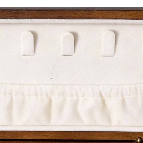 Joyero de madera pulida clásica con acabado elegante y compartimentos 7
