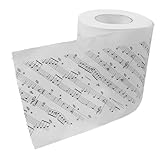 WEKAMOS Toilettenpapier mit Notenmotiv Kreative Bedruckte Wc Lustiges Klopapier für Musikliebhaber Dekoratives Badezimmerpapier Geschenkidee für Musiker