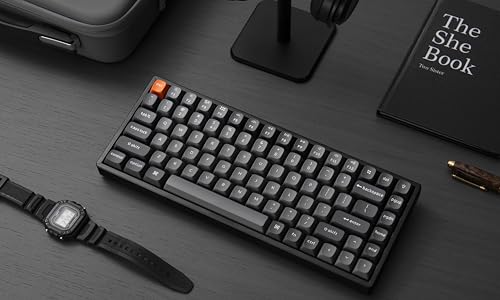 Image of Keychron K2 Max 75% Layout QMK Wireless Custom Mechanical Keyboard, Compact 84 Keys Bluetooth /2.4 GHz /Wired with White Backlight, Super Red Switch Gaming Keyboard for Mac /Windows /Linux