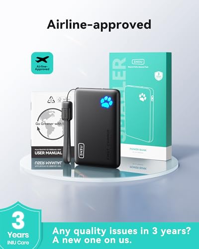 INIU 45W Ultra-Compact 10000mAh Power Bank with Detachable USB-C Cable — view 7