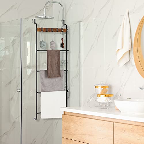 Over The Door Towel Rack Door Rack Hanger Organizer Bathroom Door Rack For Towels Over The Door Hooks With Shelves Behind Door Towel Holder For Livingroom, Back Of Door 4 Tier Towel Bar #TOP2