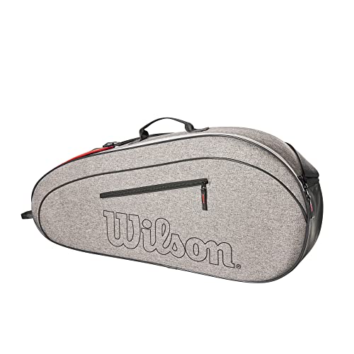 Wilson Team Tennis Racket Bag - 3 Pack, Heather Grey #TOP1