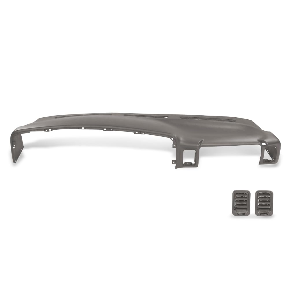 Upper Dashboard Dash Cover Cap Compatible with Chevy Silverado GMC Sierra 1500 2500HD 3500 Chevy Avalanche Tahoe Suburban GMC Yukon XL 1999-2006 ABS Plastic Replacement Dash Cover Panel Gray, Cracked*
