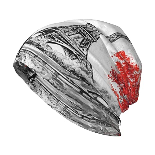 Rock Guitar in Burning - Gorro unisex para adultos, gorro de punto suave, cálido y duradero para clima frío. Gorra, Paris, talla �nica