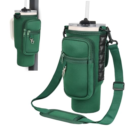 Sac de transport pour bouteille d'eau 1,2 l pochette gobelet avec poche téléphone portable
