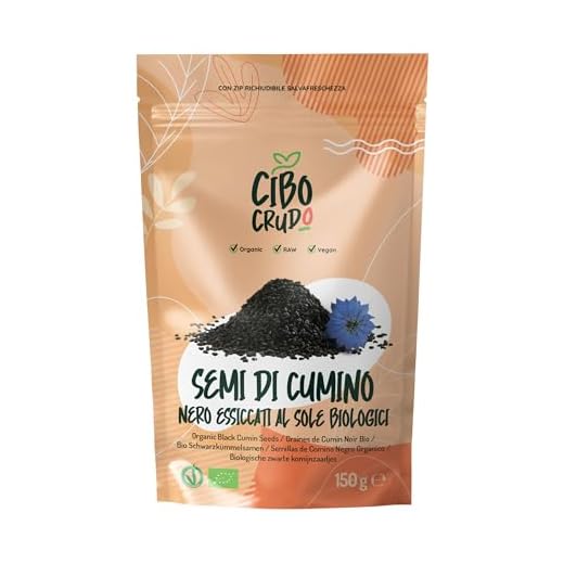 CiboCrudo Semi di Cumino Nero Biologici Crudi, Raw Organic – 150gr – Essiccati Delicatamente al Sole, Nigella Sativa Bio, Contiene Timochinone, Confezionato in Vetro, Etichette in Italiano