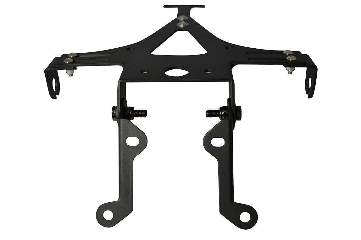 Negro Universal Ajustable Moto Soporte de Matrícula Número de Matrícula Soporte