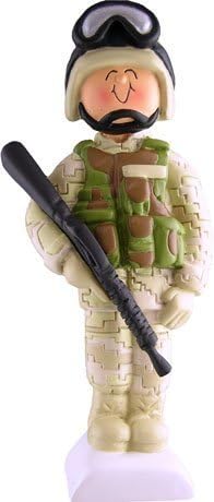 1 X Personalized Name Soldier Christmas Ornament Holiday Gift Army by Ornament Central