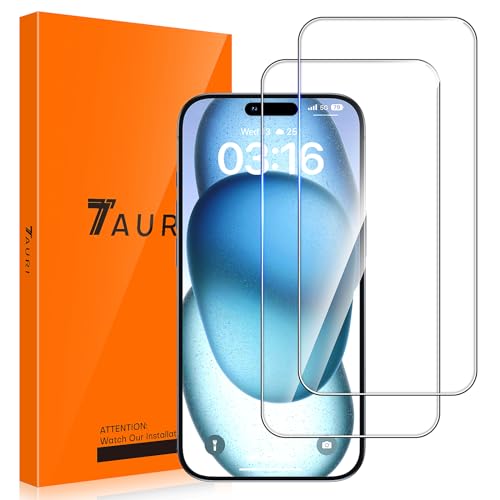 Protection écran iPhone 15 Pro verre trempé TAURI pour le quotidien
