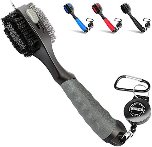 Champkey PRO Retractable Golf Club Brush – Oversized Brush Head,Soft Rubber Hand Grip & Retractable Groove Cleaner Golf Brush (Grey) Champkey PRO Retractable Golf Club Brush – Oversized Brush Head,Soft Rubber Hand Grip & Retractable Groove Cleaner Golf Brush (Grey)