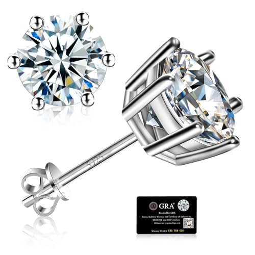 Moissanite Stud Earrings Women S925 Sterling Silver Earring Jewelry D Color VVS1 GRA Lab Created Diamond Earring for Men 18K White Gold Plating