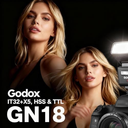 Image of Godox IT32 Mini TTL Flash with LCD Touchscreen and Flexible Flash Head