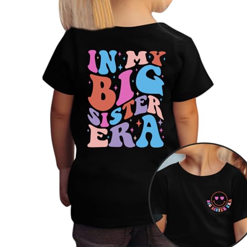 Toddler Big Sister Shirts in My Big Sister Era Girl Graphic T-Shirt Casual Toddler Infant Girls Outfits4