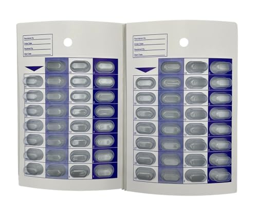31 Day Monthly Cold Seal Medication Pill Blister Cards Disposable Easy to Use Pill Organizer for Summer Camps Pharmacists Caregivers (Pack of 12)