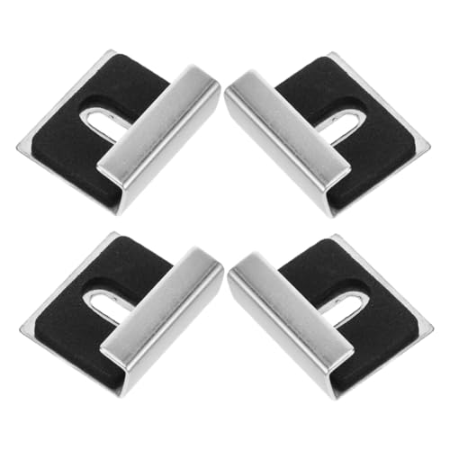 iplusmile 4個 属製ミラークリップ 耐久性ステンレス製 広固定対応 フレームレス鏡用壁掛けホルダー ルや看板ディスプレイ向け簡単取り付け